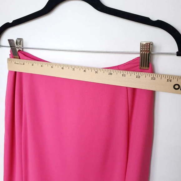 H&M Conscious Collection Women’s Maxi Skirt US 4 Hot Pink with Thigh High Slit - Picture 14 of 15